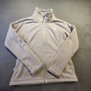 North Face Womens M Gray Fleece Jacket Full Zip